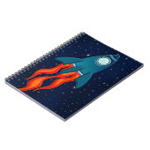 Carnet Fusée spatiale mignonne et conception d'espace ext (Côté gauche)
