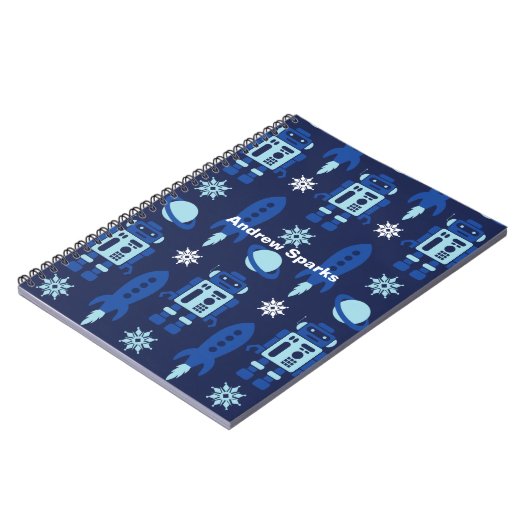 Carnet Fusées, Robots, Planètes Marine Spatiale (Côté gauche)