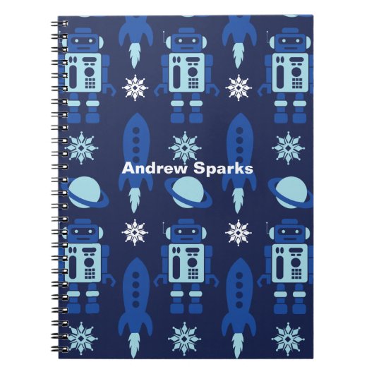 Carnet Fusées, Robots, Planètes Marine Spatiale (Devant)