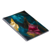 Carnet Fusion de marbre sarcelle et or de minuit (Côté Droit)