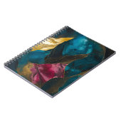 Carnet Fusion de marbre sarcelle et or de minuit (Côté gauche)