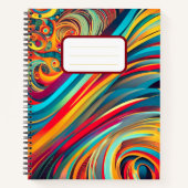 Carnet Fusion de Vagues de Couleurs – Art Abstrait Modern (Devant)