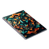 Carnet Fusion Mandala géométrique : bleu & orange Dynamic (Côté Droit)
