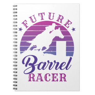 Carnet Futur Barrel Racer Cowgirl Rodeo Barrel Racer
