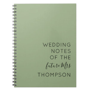 Carnet Futur de la typographie simple Mme Sage Mariage ve