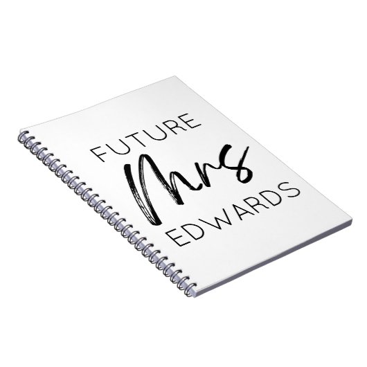 Carnet Futur Madame Custom Nom Mariée Pour Devenir Fiancé (Côté Droit)