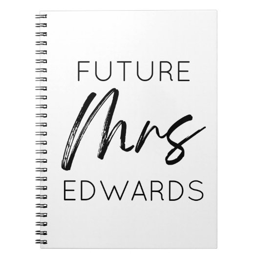 Carnet Futur Madame Custom Nom Mariée Pour Devenir Fiancé (Devant)