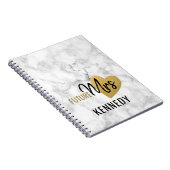 Carnet Futur Mme Gold Coeur Et Marbre (Côté Droit)