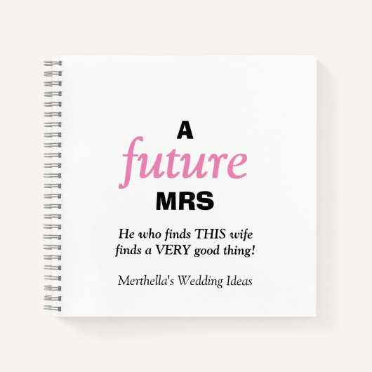 Carnet FUTUR moderne Idées Mariages chrétiennes (Devant)