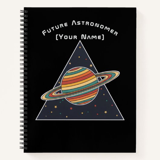 Carnet Future Astronomer Saturn - Personalized Notebook (Devant)