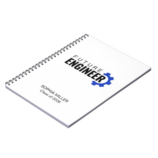 Carnet Future Engineer Personalized Graduation (Côté gauche)