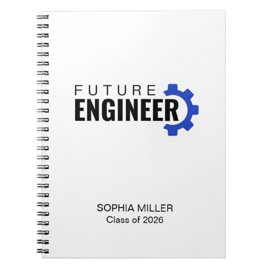 Carnet Future Engineer Personalized Graduation (Devant)