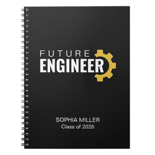 Carnet Future Engineer Personalized Graduation (Devant)