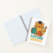 Carnet Future Genius - Cute Cat avec Essentials de l'écol (Intérieur)