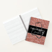 Carnet Future infirmière Médicale Parties scintillant ros (Intérieur)