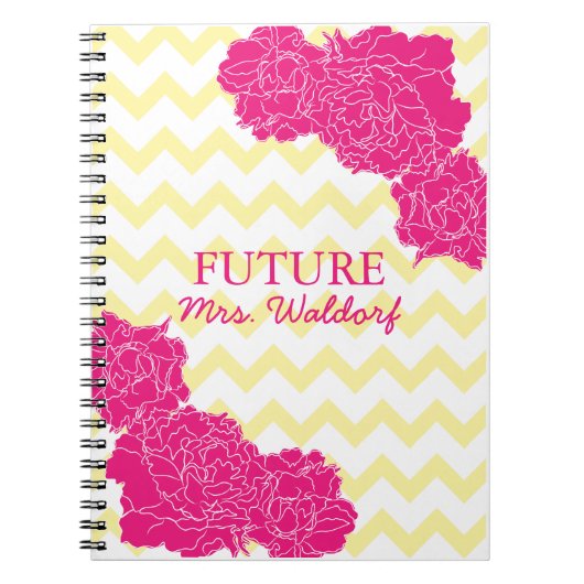 Carnet Future Mme Peonies et Chevron (Devant)