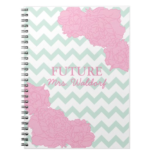 Carnet Future Mme Peonies et Chevron (Devant)