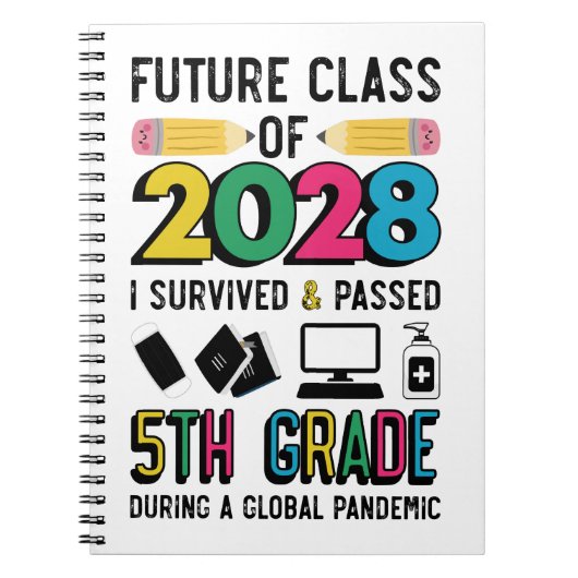 Carnet Future promotion 2028 a survécu et a réussi la 5e (Devant)
