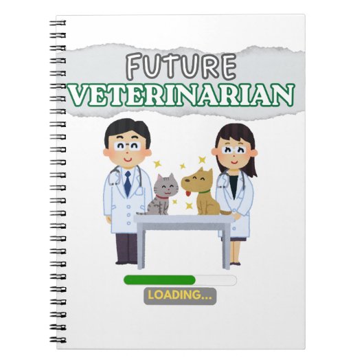 Carnet Future Veterinarian Loading – Vet Student Design (Devant)