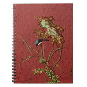 Carnet G.A. Audsley Vintage Rouge Oiseau Japonais Art Lot