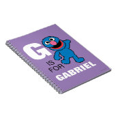 Carnet G est pour Grover | Ajoutez votre nom (Côté Droit)