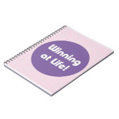 Carnet Gagner à la vie Typographie (Côté gauche)