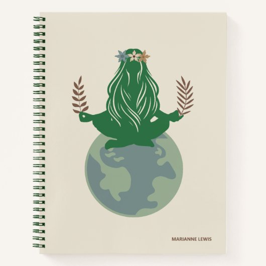 Carnet Gaia Déesse de la Terre, Mère Terre, Planète Terre (Devant)