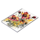 Carnet Gaillardia - Fleurs aquarelles (Côté gauche)