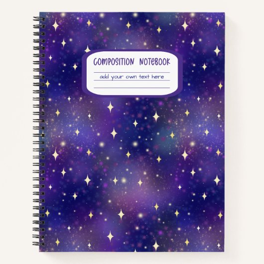 Carnet Galaxie cosmique violette Stars Composition (Devant)
