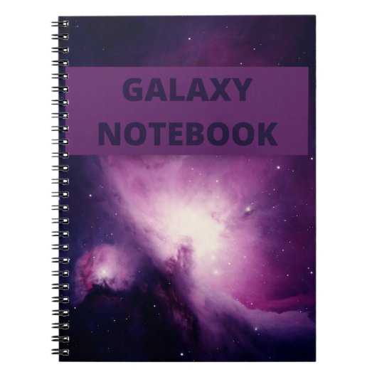 Carnet Galaxie de marbre rose et violet (Devant)