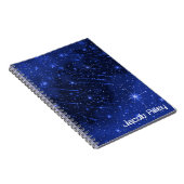 Carnet Galaxie étoilée avec nom personnalisé (Côté Droit)