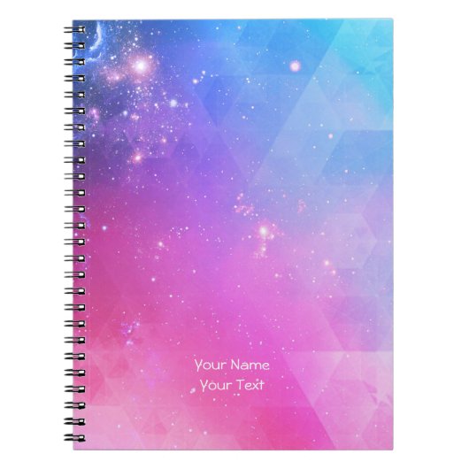 Carnet Galaxie géométrique abstraite personnalisée de (Devant)