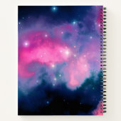 Carnet Galaxie rose & bleu Nebula & étoiles Abstrait (Dos)