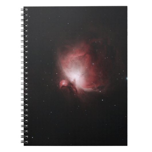 CARNET GALAXIE ROUGE ET NOIR AVEC ÉTOILES (Devant)