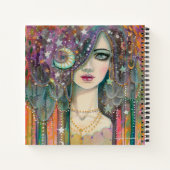 Carnet Galaxy Girl Boho Gypsy Imaginaire Art Sketchbook (Dos)