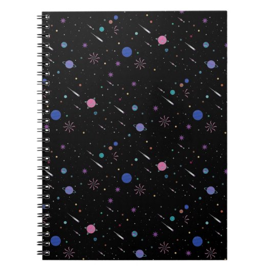 Carnet Galaxy Lune étoiles, Ciel de nuit, Astronomie (Devant)