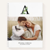 Carnet Galerie Botanique Monogramme de 4 Photos (Devant)