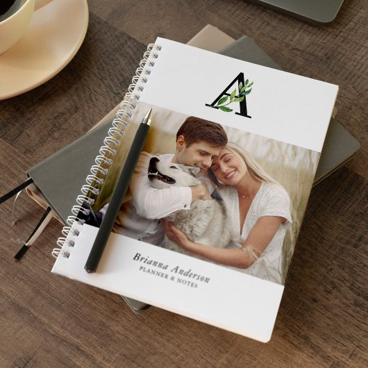 Carnet Galerie Botanique Monogramme de 4 Photos