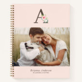 Carnet Galerie Florale Monogramme de 4 Photos (Devant)