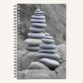 Carnet Galets de plage équilibrés Cairns de roche (Recto)