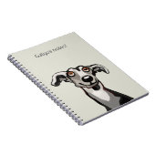 Carnet Galgo dessin noir et blanc et gris (Côté Droit)