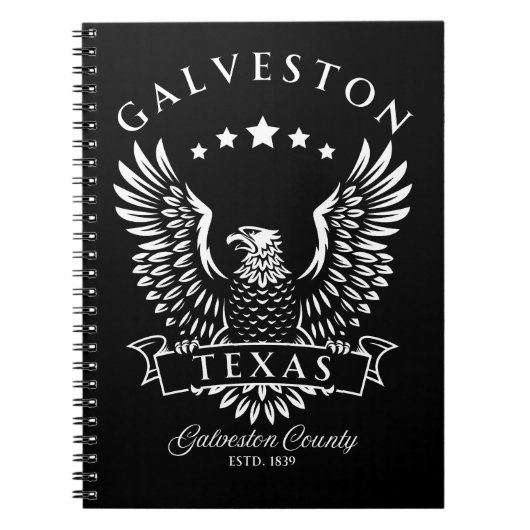 Carnet Galveston Texas Vintage Eagle (Devant)