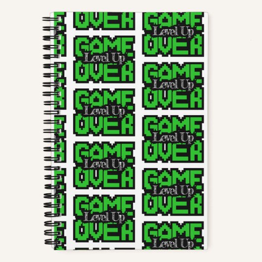 Carnet Game Over, Level Up : Aventure rétro en pixels (Recto)