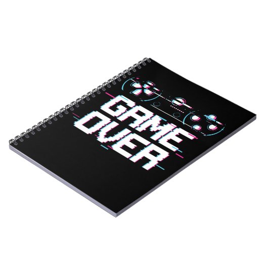 Carnet Gamer de contrôleur Vaporwave de jeu esthétique (Côté gauche)