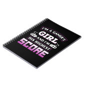 Carnet Gamer Gift Je Suis Une Gamer Girl (Côté gauche)