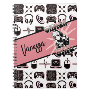 Carnet Gamer Girl personnalisée   Jeux