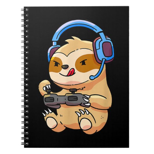 Carnet Gamer Sloth Jeu Machines à Sous Jeu Vidéo Jeu cade (Devant)