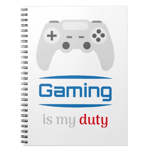 Carnet Gaming Is My Duty Gamer Controller (Devant)