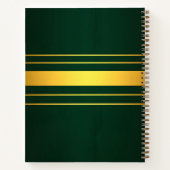 Carnet Gamme de textiles de luxe tendance Green Gold (Dos)