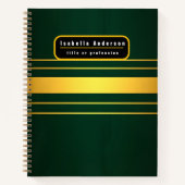 Carnet Gamme de textiles de luxe tendance Green Gold (Devant)